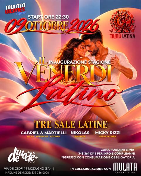 Il Venerdì Latino – Inaugurazione Stagione
