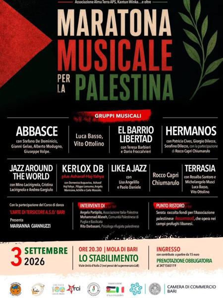 Maratona Musicale per la Palestina