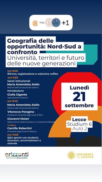 Geografia delle opportunità: Nord-Sud a confronto