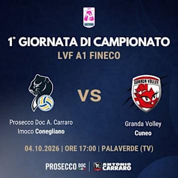 Prosecco Doc Imoco Conegliano vs Granda Volley Cuneo