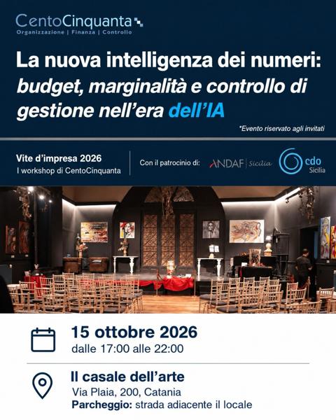 Vite d'impresa 2026 - La nuova intelligenza dei numeri