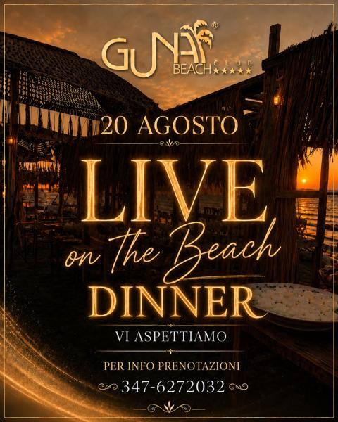 Live on the Beach Dinner