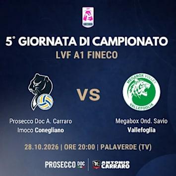 Prosecco Doc A. Carraro Imoco Conegliano vs Megabox Ond. Savio Vallefoglia