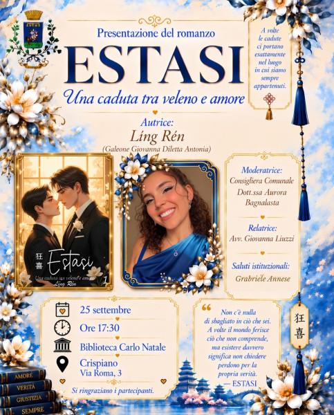 Presentazione del romanzo ESTASI: Una caduta tra veleno e amore