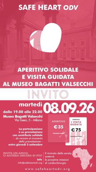 Aperitivo solidale e visita guidata al Museo Bagatti Valsecchi