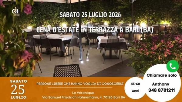Cena d'estate in terrazza