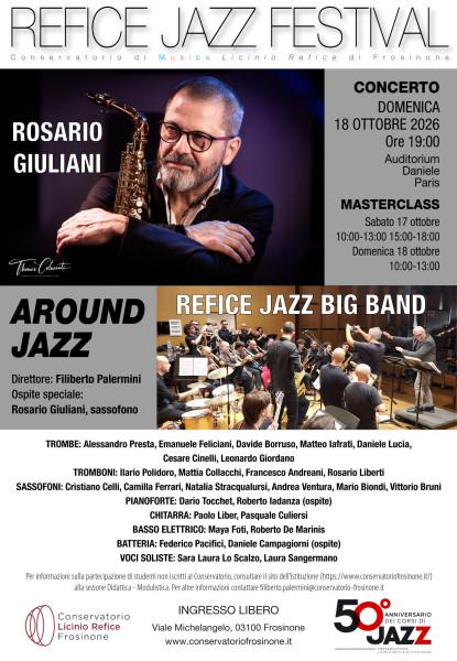 Refice Jazz Festival 2026 – MuSa Jazz Orchestra, Refice Jazz Big Band e Rosario Giuliani