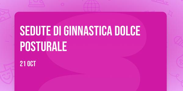 Sedute di Ginnastica Dolce Posturale