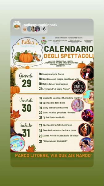 Nella's Pumpkin Park - Venerdì 30