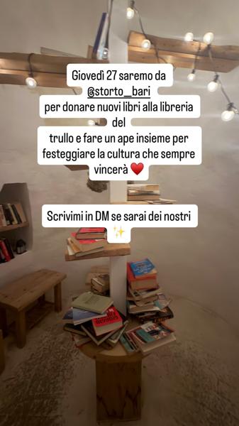 Donazione libri e aperitivo