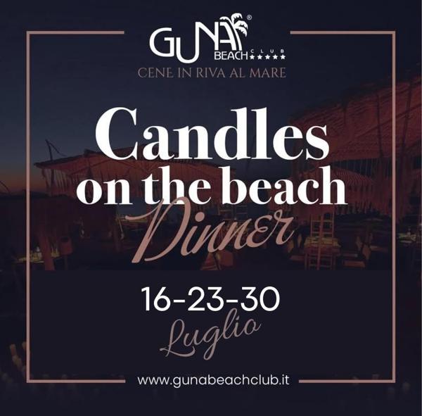 Candles on the beach Dinner