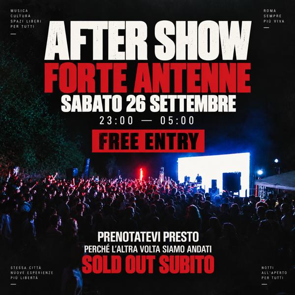 Forte Antenne AFTERSHOW FREE ENTRY
