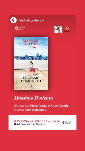 Massimo D'Alema presenta "Eravamo comunisti"