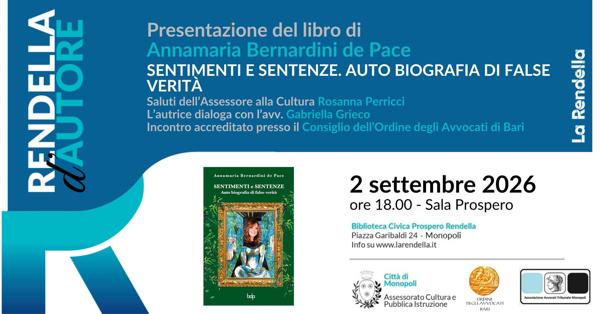 Rendella d'Autore: Presentazione del libro Sentimenti e sentenze