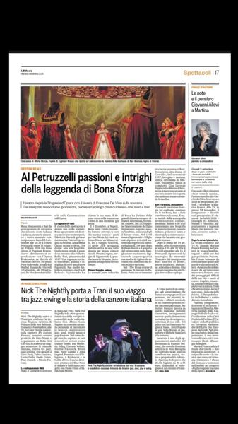 Le note e il pensiero di Giovanni Allevi a Martina Al Petruzzelli