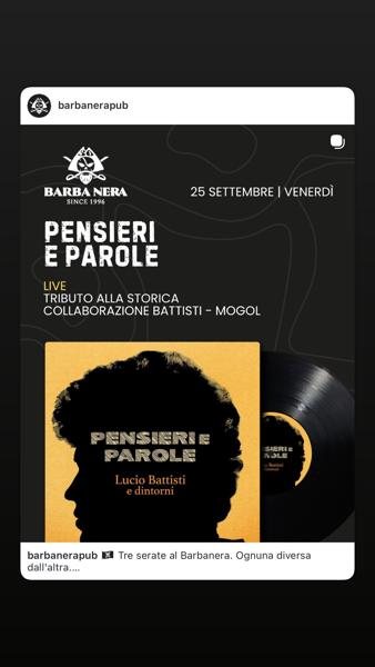 Pensieri e Parole - Tributo Battisti & Mogol