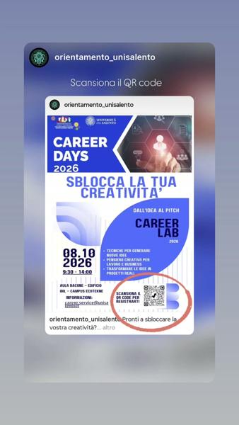Career Days 2026 - Career Lab: Dall'idea al pitch