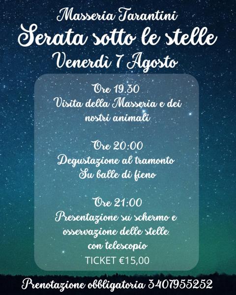 Serata Astronomica e Aperitivo Murgiano