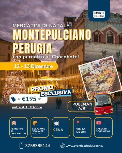 Mercatini di Natale Montepulciano e Perugia