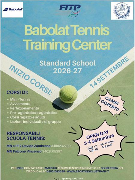 Inizio Corsi Tennis