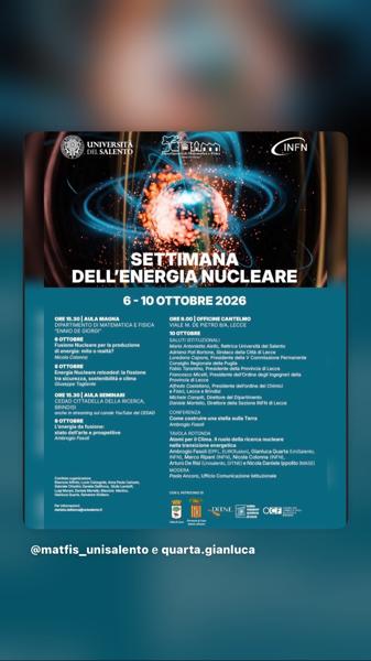 Settimana dell'Energia Nucleare: Atomi per il Clima