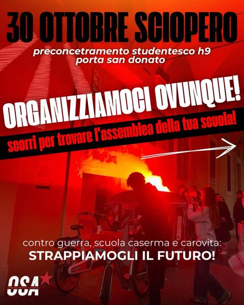 Sciopero generale - Preconcentramento studentesco