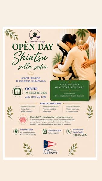 Open Day Shiatsu sulla sedia