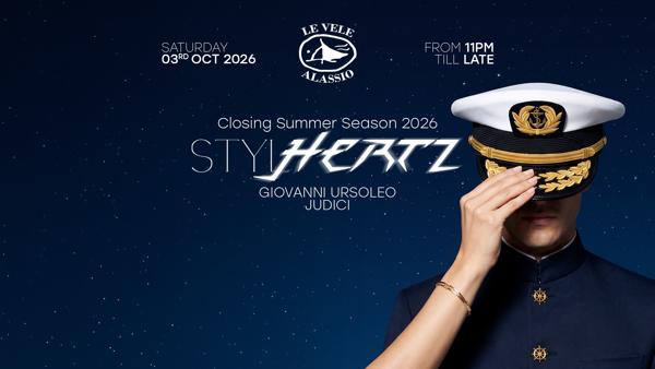 Le Vele Alassio presents Stylhertz Closing Summer Season 2026 - Saturday, 3rd October 2026