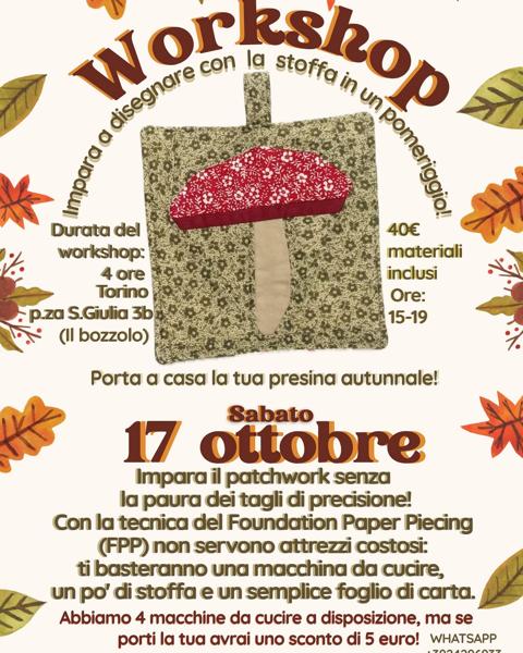 Workshop di Patchwork FPP: Presina Autunnale
