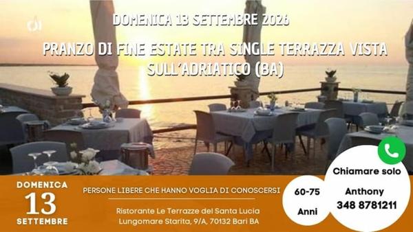 Pranzo di fine estate tra single