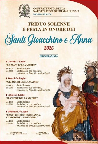 Triduo Solenne e Festa in onore dei Santi Gioacchino e Anna