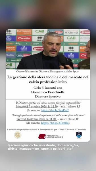 Il Direttore sportivo nel calcio: accesso, funzioni, responsabilità