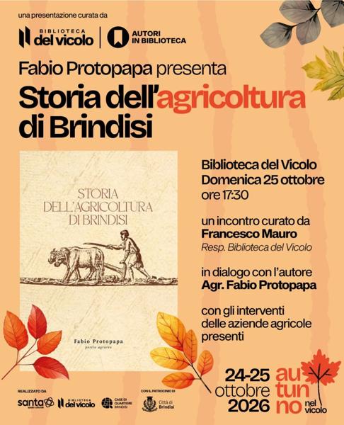 Presentazione del libro "Storia dell'agricoltura di Brindisi"