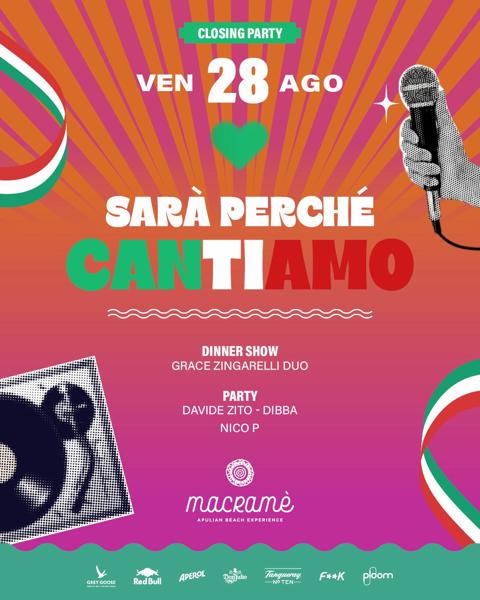 Sarà perché canTIAMO