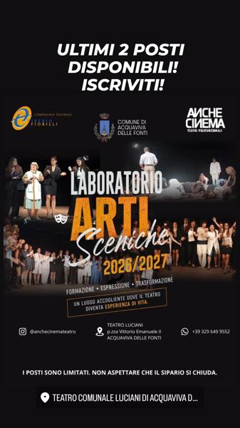 Laboratorio Arti Sceniche 2026/2027