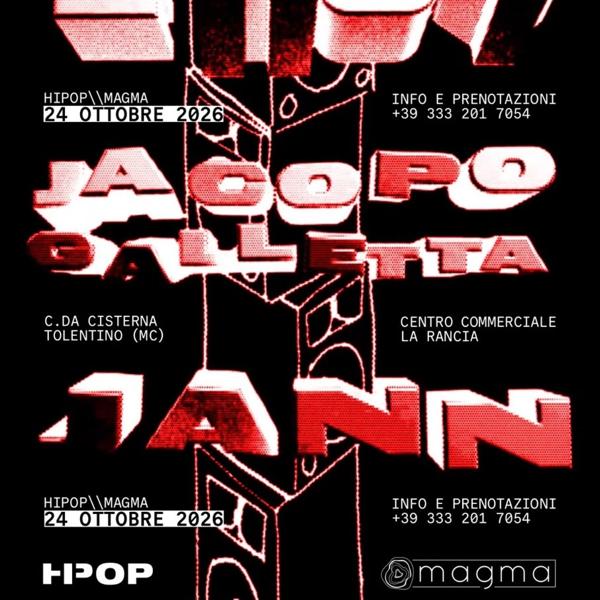 HIPOP at MAGMA - SABATO 24 OTTOBRE