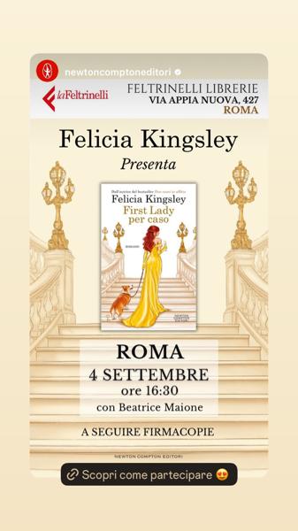 Felicia Kingsley presenta First Lady per caso