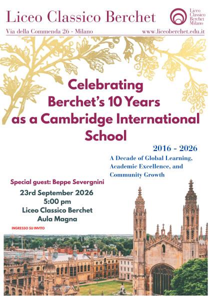Celebrating Berchet's 10 Years as a Cambridge International School