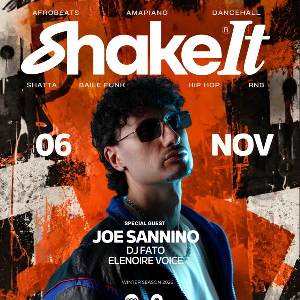Shake IT with JOE SANNINO - Venerdì 6 Novembre 2026