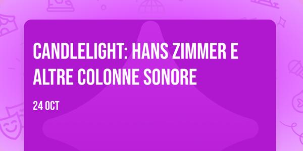 Candlelight: Hans Zimmer e altre colonne sonore