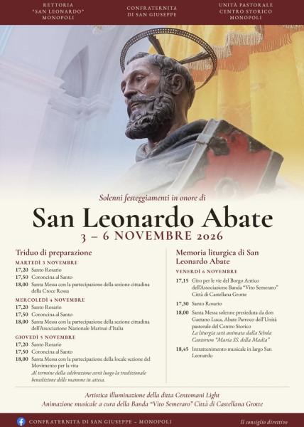 Solenni festeggiamenti in onore di San Leonardo Abate