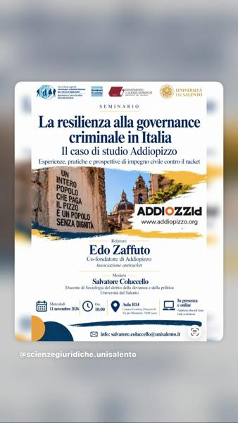 La resilienza alla governance criminale in Italia