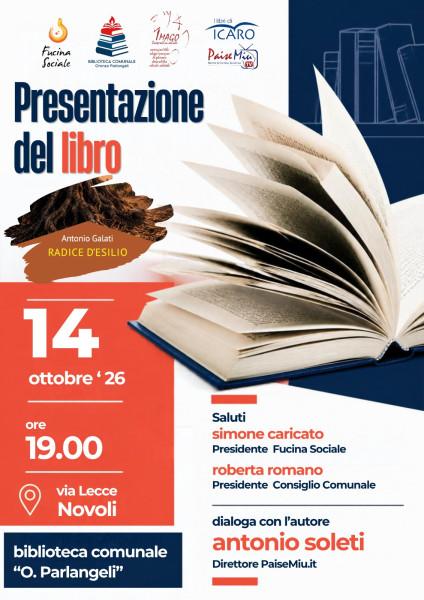 Presentazione di "Radice d'esilio" di Antonio Galati