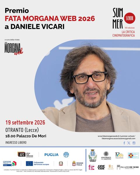 Premio Fata Morgana Web 2026 a Daniele Vicari
