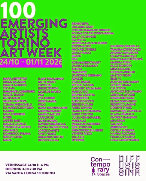 100 Emerging Artists Torino Art Week