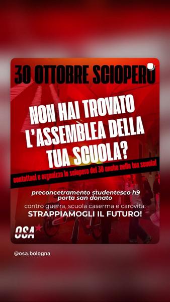 Sciopero Studentesco del 30 Ottobre