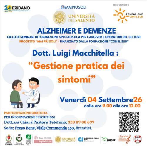 ALZHEIMER E DEMENZE: "Gestione pratica dei sintomi"