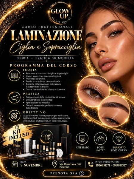 Corso Professionale Laminazione Ciglia e Sopracciglia