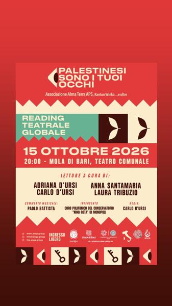 Palestinesi sono i tuoi occhi - Reading Teatrale Globale