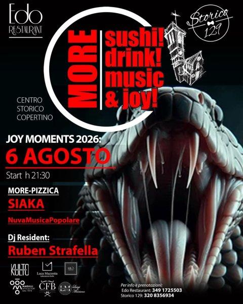 More: sushi l! Drink/! Music & joy